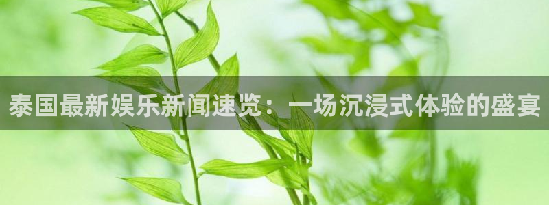 泰国最新娱乐新闻速览：一场沉浸式体验的盛